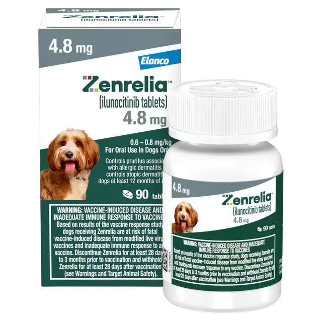Ilunocitinib Zenrelia rapid itch relief tablets for dogs with allergic dermatitis