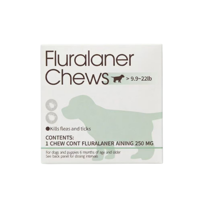 Fluralaner Chewable Tablets for Dogs - Up to 12 Weeks Flea & Tick Protection